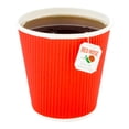 thumbnail image 1 of 8 oz Red Paper Coffee Cup - Ripple Wall - 3 1/2" x 3 1/2" x 3 1/4" - 500 count box, 1 of 3