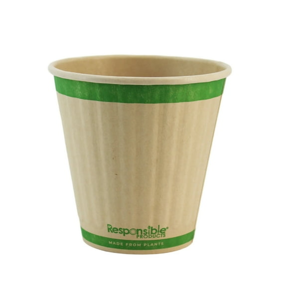 8 oz Rigid Insulated Hot Cups | Tree-Less™ Compostable Paper