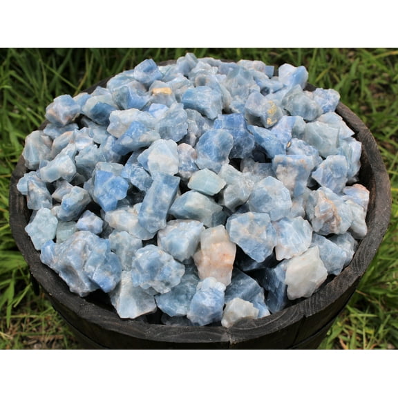 8 oz Rough Blue Calcite 1/2 lb Gemstone Crystal Healing Raw