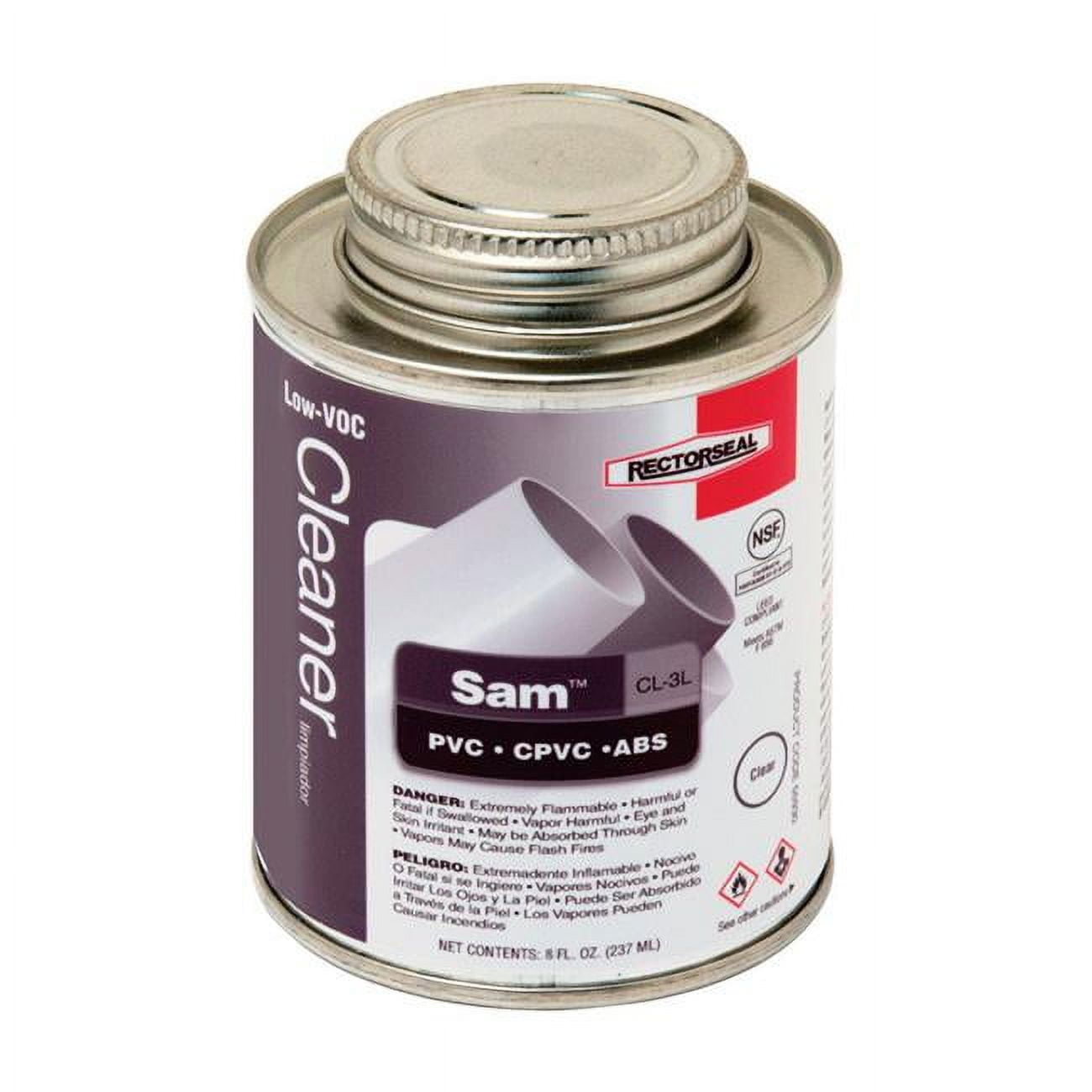 8 oz Sam Clear PVC Cement for ABS CPVC & PVC