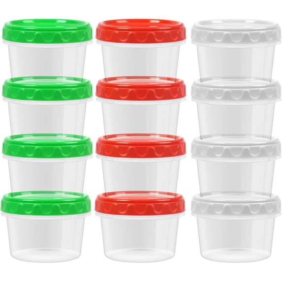 8 oz Small Freezer Containers with Stackable Plastic Storage Container ...