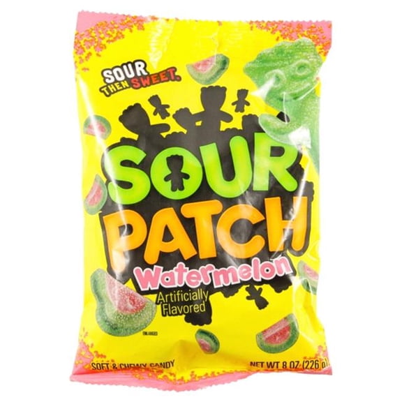 8 oz Sour Patch Kids Watermelon Soft & Chewy Candy Bag