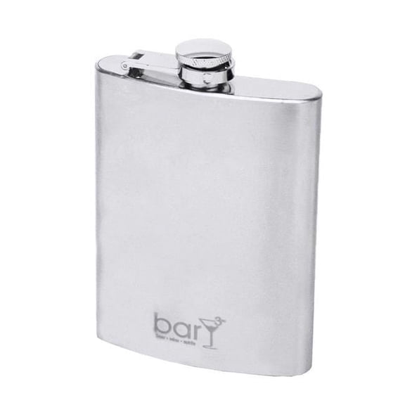 8 oz Stainless Steel Flask - Silver