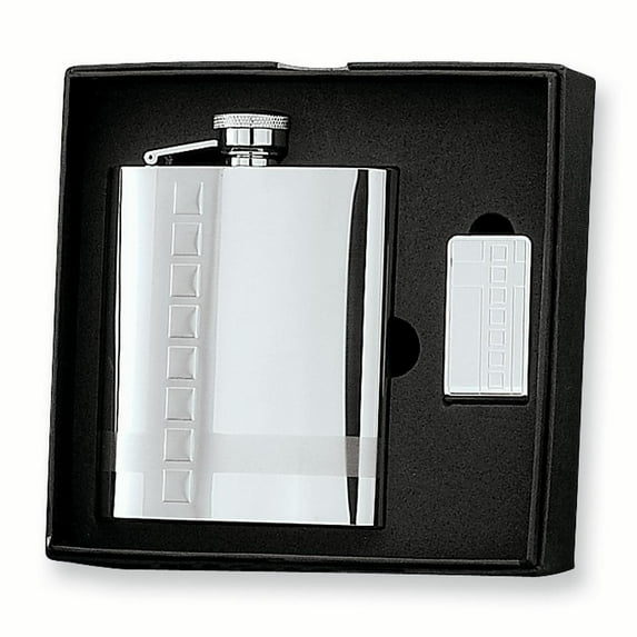 8 oz. Stainless Steel Flask and Money Clip Gift Set GM2711