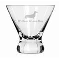 thumbnail image 1 of 8 oz Stemless Martini Cocktail Glass Cosmopolitan Margarita It's Been A Long Day Dachshund, 1 of 1