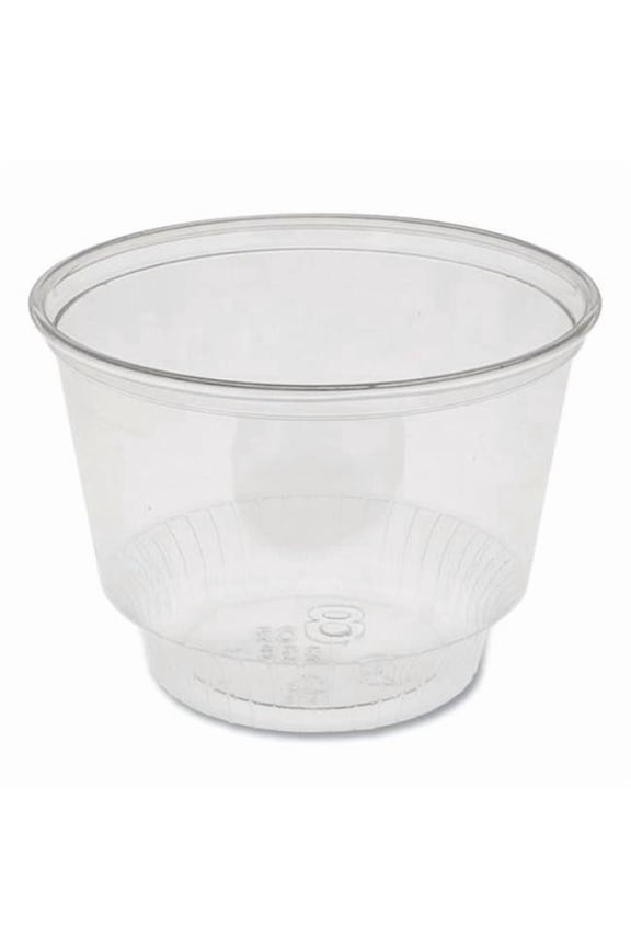 8 oz Sundae Dishes Cup, Clear - Bag of 60 - 15 Bags per Case