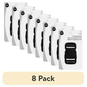 (8 pack) Hello Hobby Plastic Parachute Buckle 1" Black,1 Count