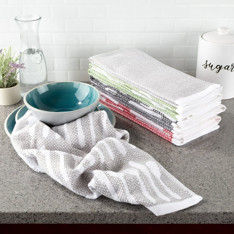 Oeleky Dish Towels for Kitchen 15x26 Inches, Pack of 8 Cotton