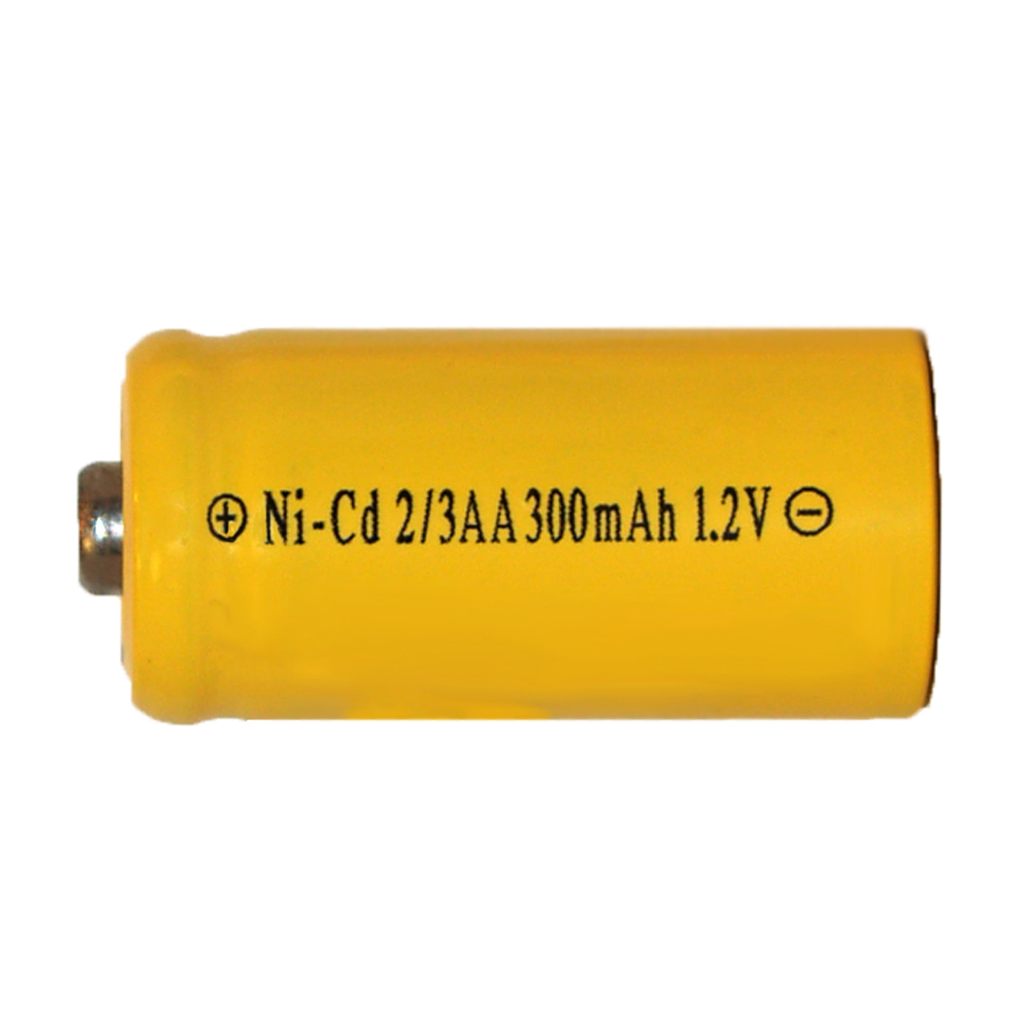 8-pack 2/3 AA NiCd Button Top Batteries (300 mAh)