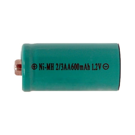 8-pack 2/3 AA NiMH Button Top Batteries (600 mAh)