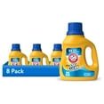 thumbnail image 1 of (8 pack) ARM & HAMMER Plus OxiClean Stain Fighter Liquid Laundry Detergent, Fresh Scent, 32.5 fl oz, 25 Loads, 1 of 18