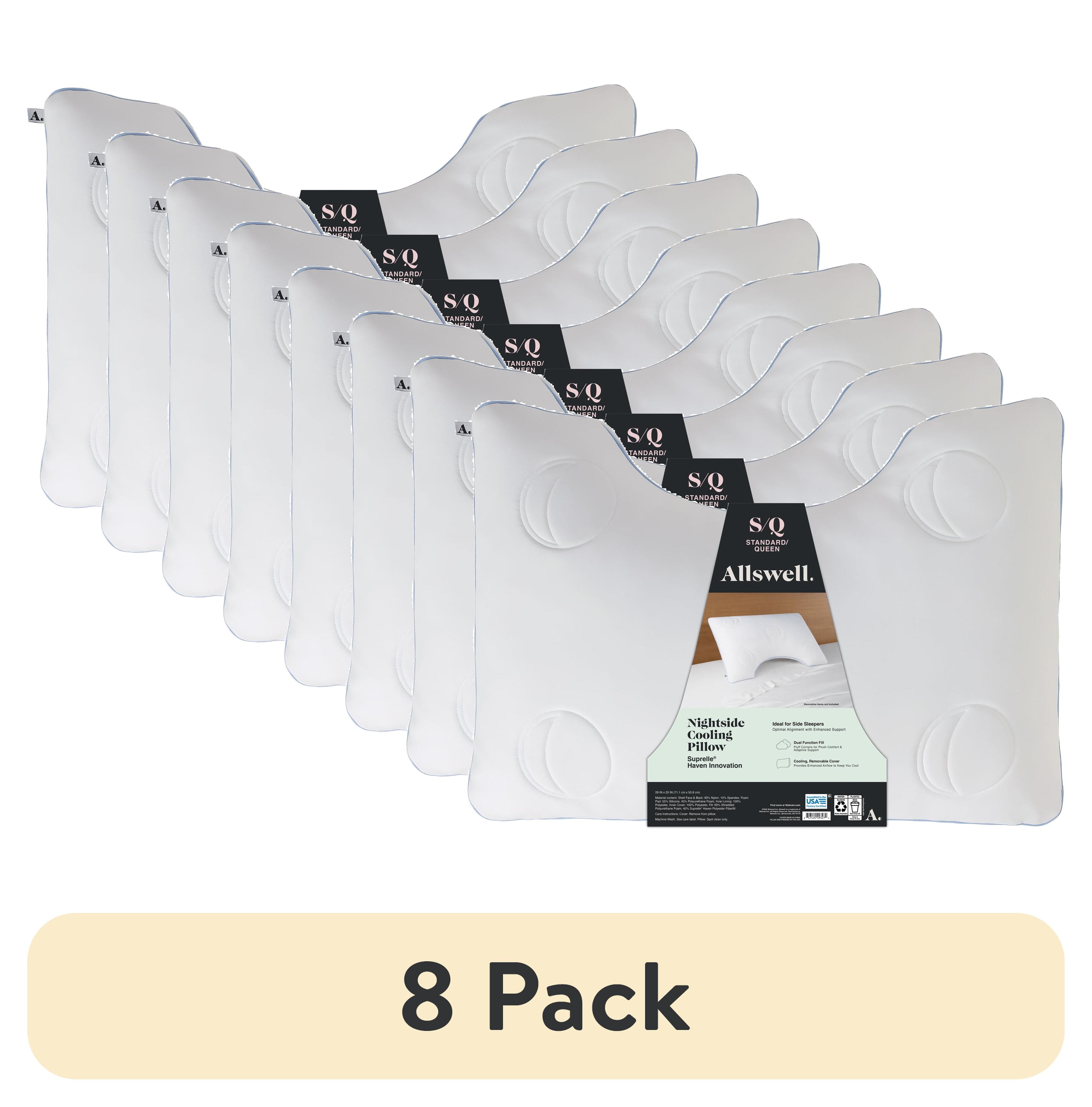 4 pack) Allswell Nightside Cooling Pillow with Dual Function Fill