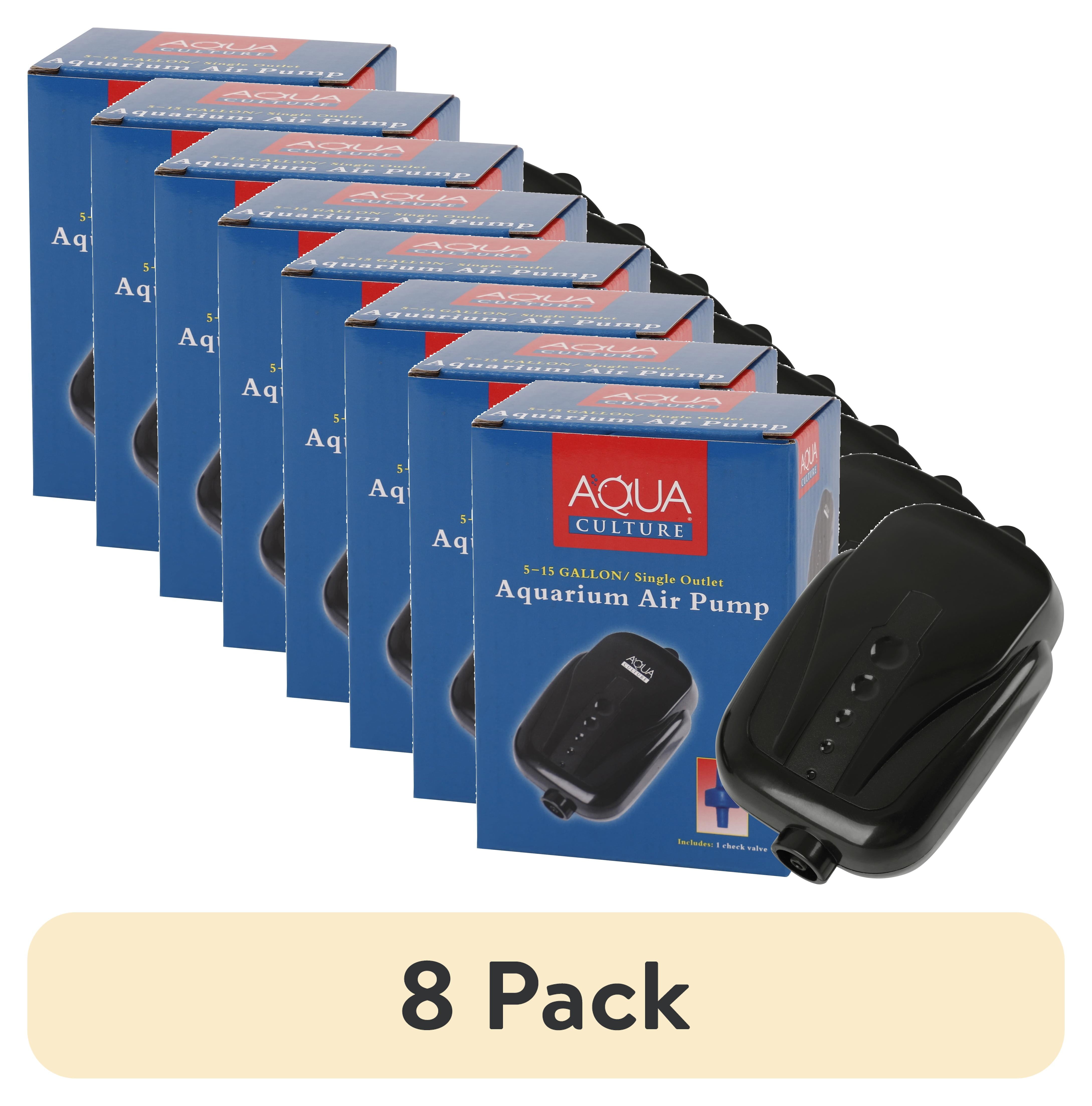 (8 pack) Aqua Culture 5-15 Gallon Single Outlet Aquarium Air Pump