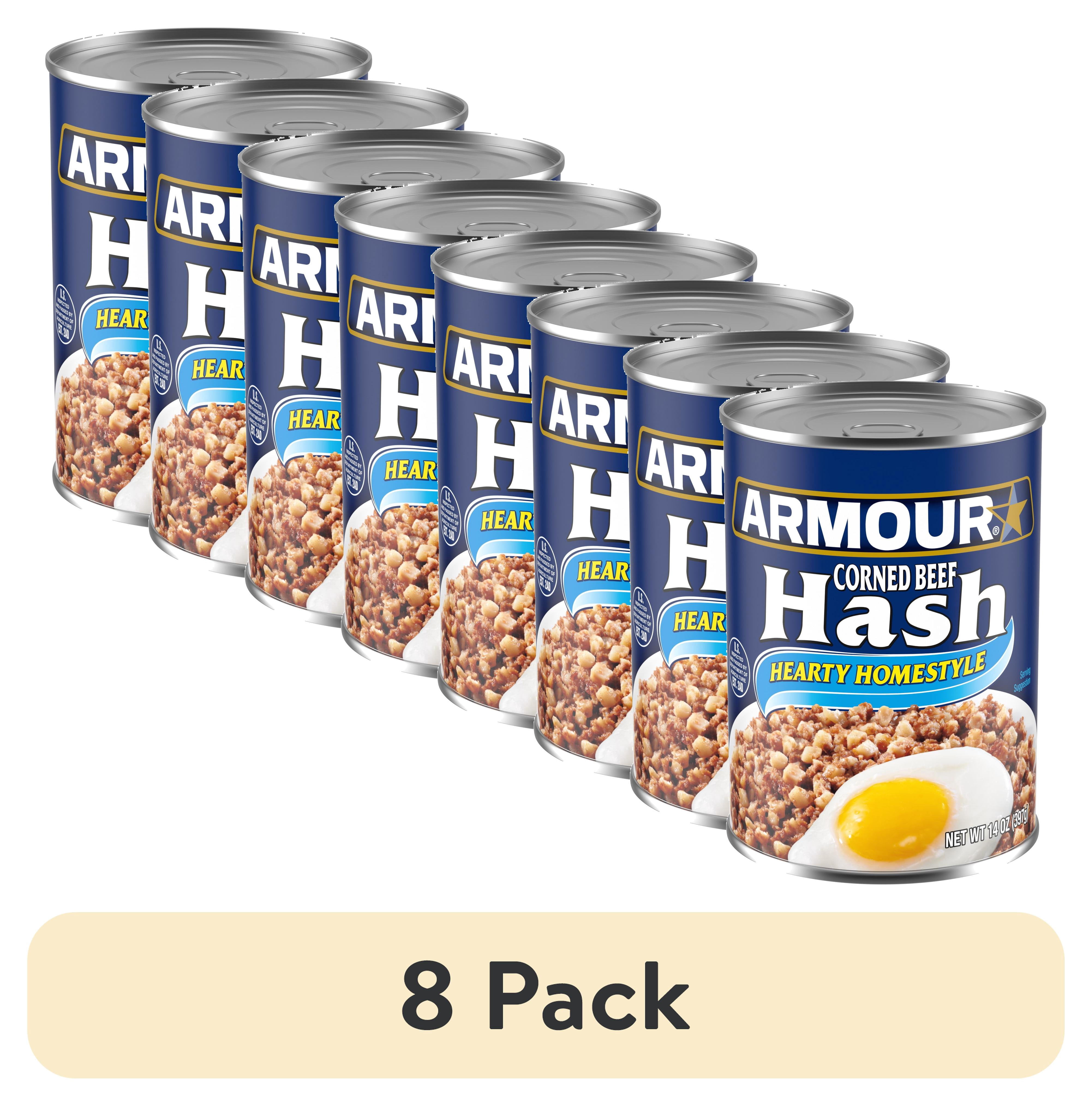 (8 pack) Armour Corned Beef Hash, 16g Protein Per Serving, 14 oz Can ...