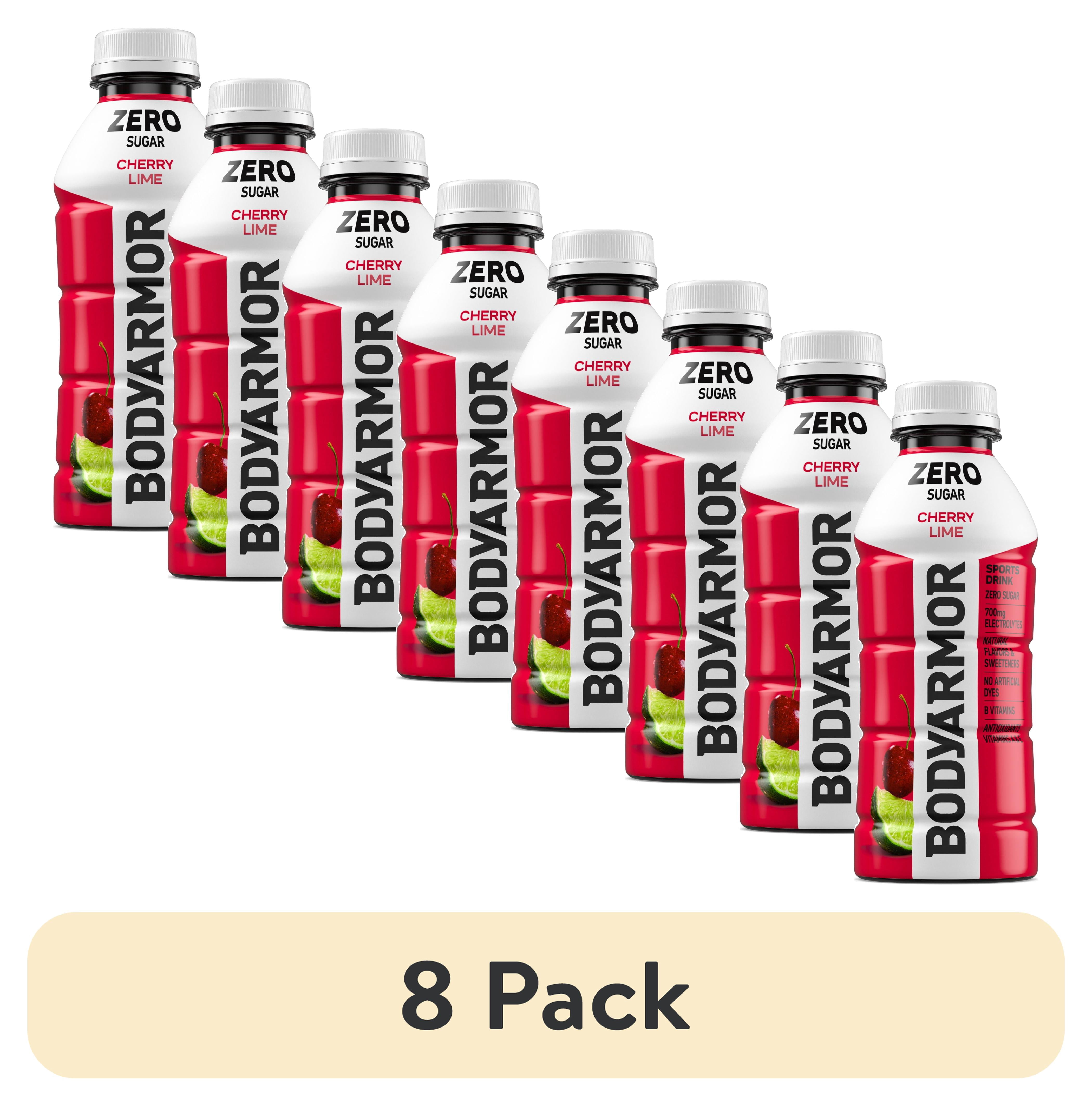 (8 pack) BODYARMOR Zero Sugar Cherry Lime Electrolyte Sports Drink Bottle, 16 fl oz