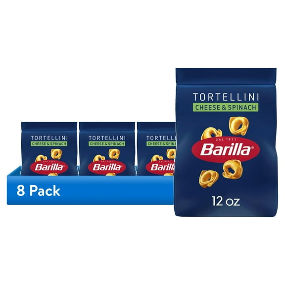 (8 pack) Barilla Classic Non-GMO, Filled Cheese and Spinach Tortellini Pasta, 12 oz