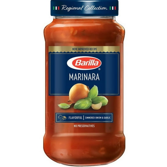 (8 pack) Barilla Pasta Sauce, Marinara, 24 oz., No Added Sugar, Gluten Free