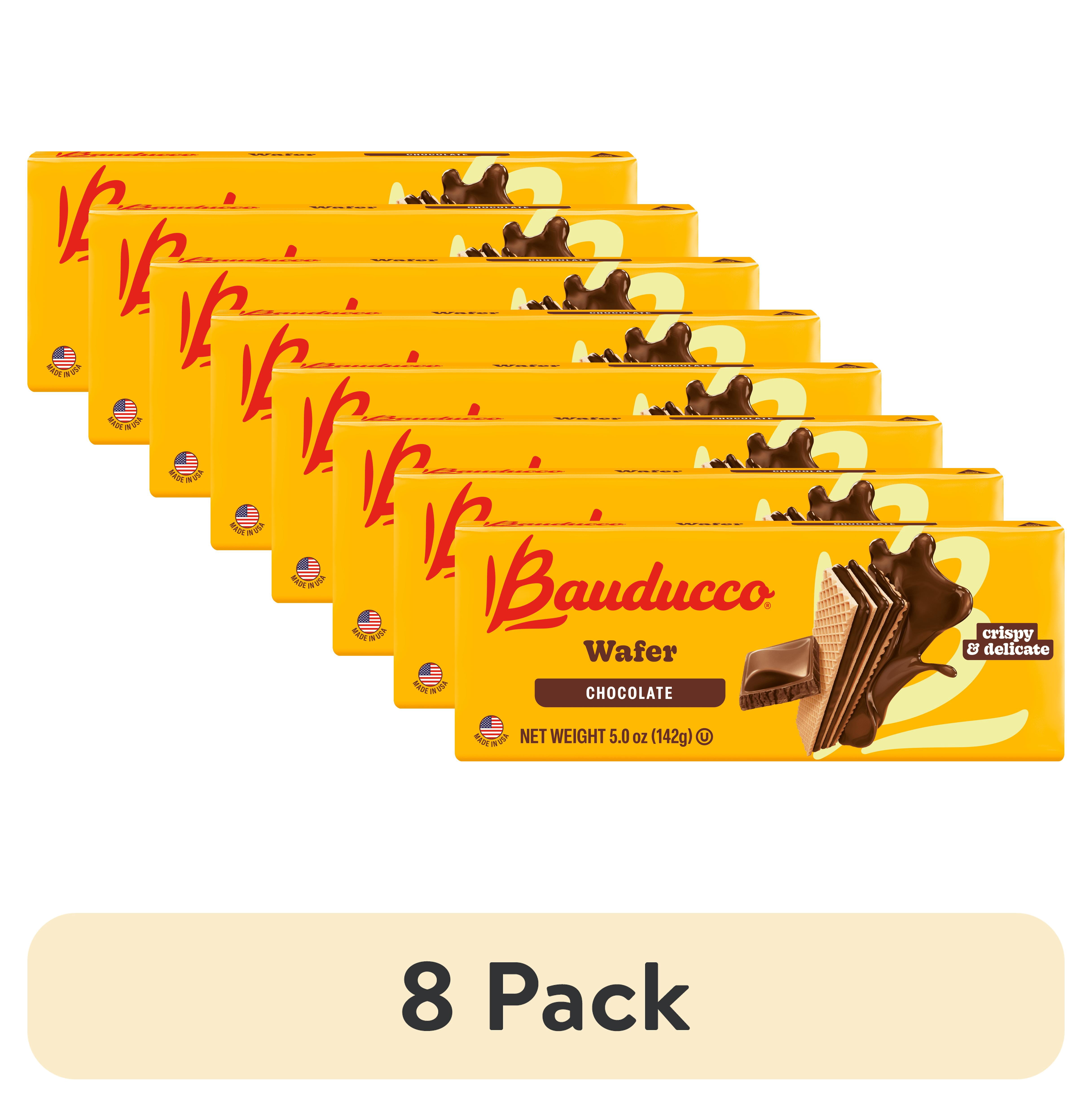 (8 pack) Bauducco Wafer Chocolate, Crispy Wafer Cookie, 5oz