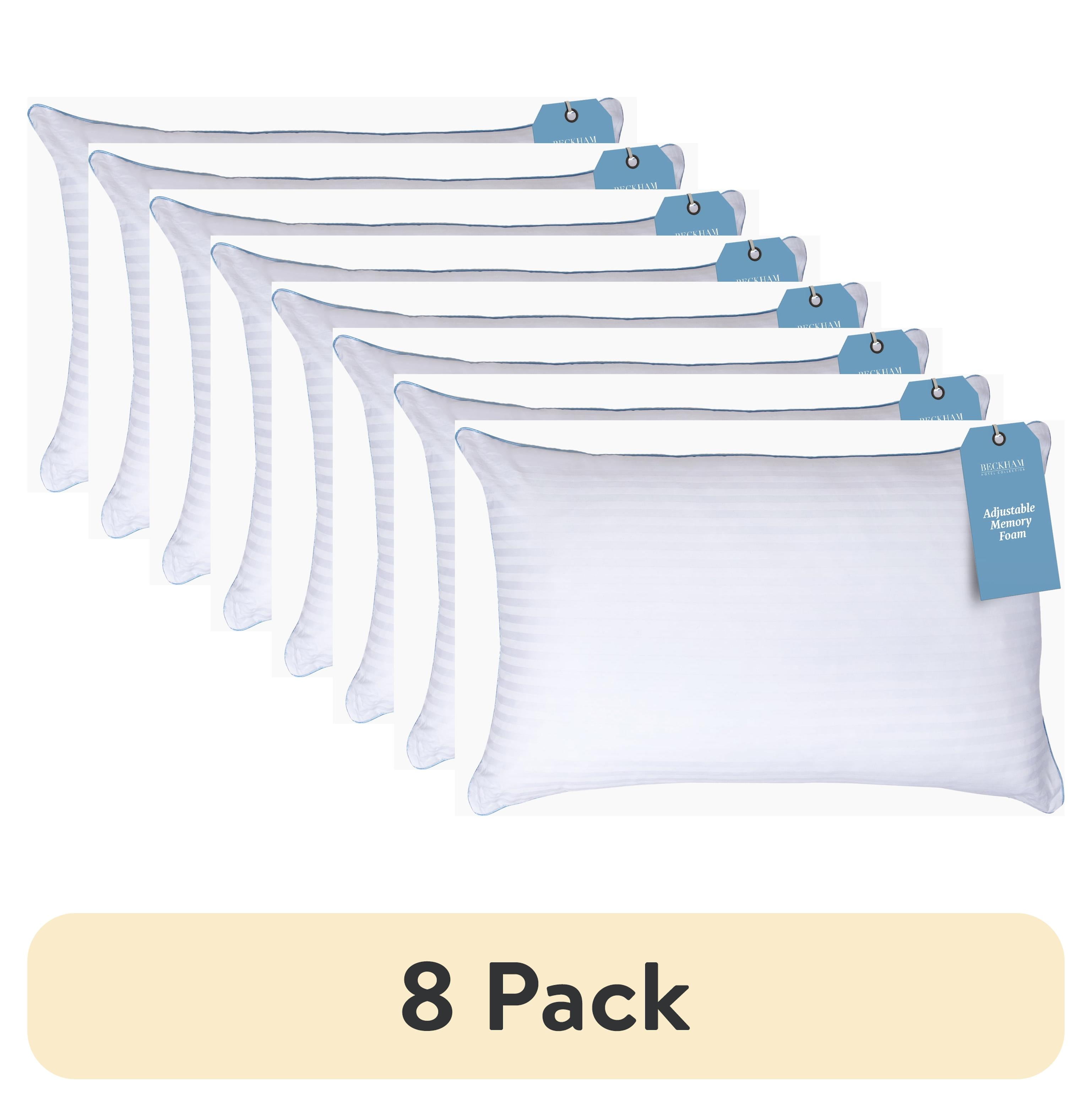 (8 pack) Beckham Hotel Collection Customizable Memory Foam Queen Pillow 1Pack, Adult