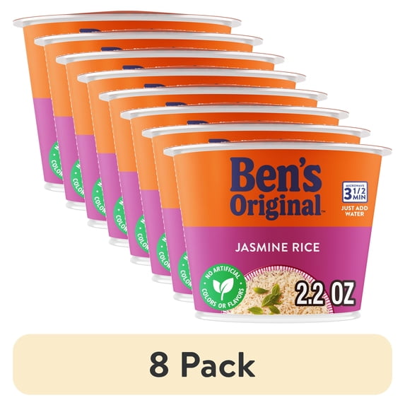 (8 pack) BEN'S ORIGINAL JASMINE SINGLE SERVE CUP 8/2.2OZ US