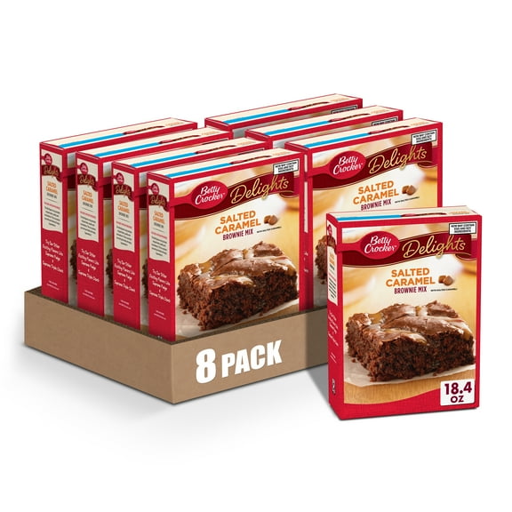 (8 pack) Betty Crocker Delights Salted Caramel Brownie Mix, 18.4 oz.