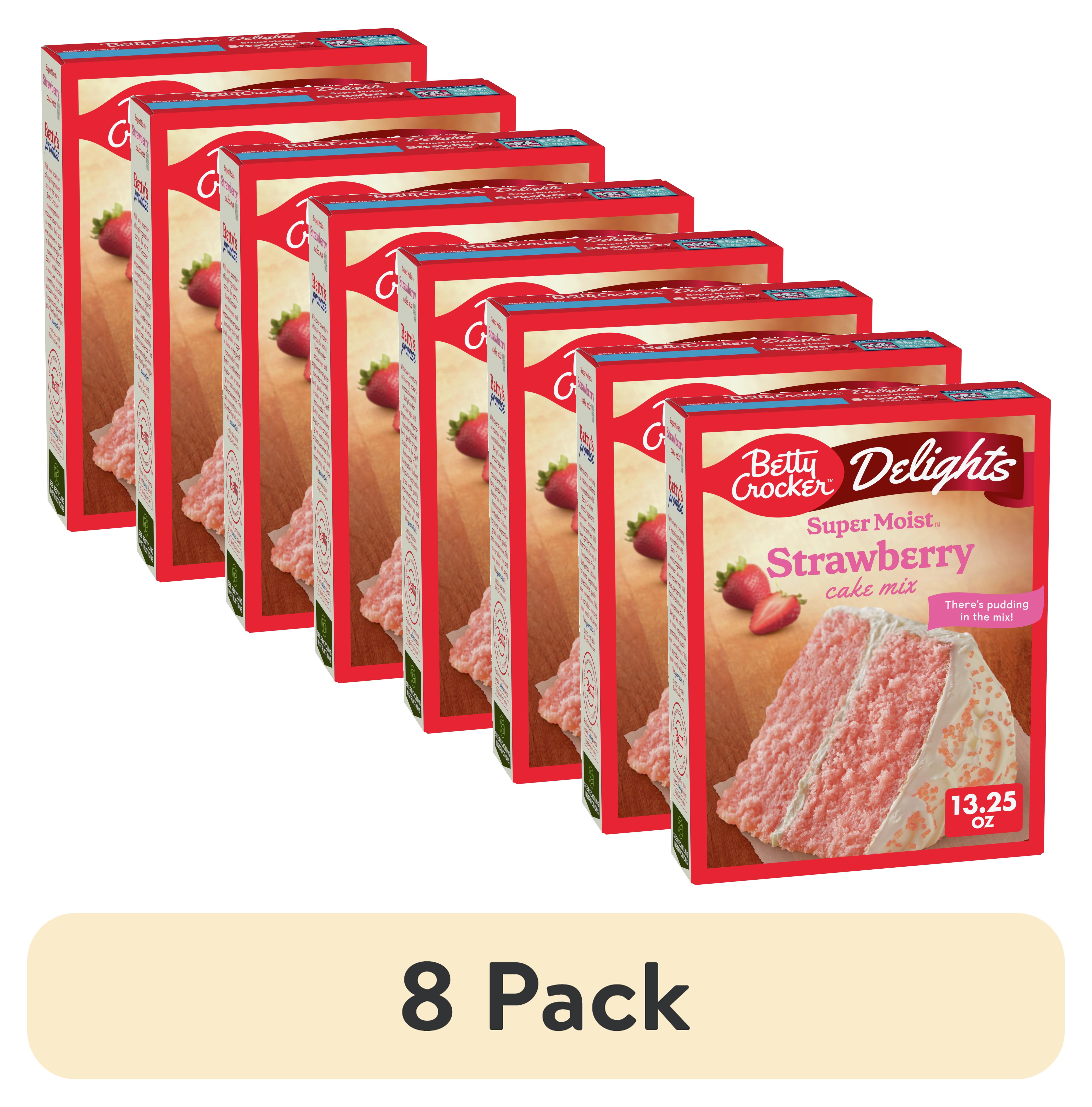 8 pack) Betty Crocker Delights Super Moist Strawberry Cake 8 pack) Betty Crocker Delights Super Moist Strawberry Cake