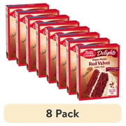 (8 pack) Betty Crocker Delights Super Moist, Red Velvet, Cake Mix, 13.25 oz