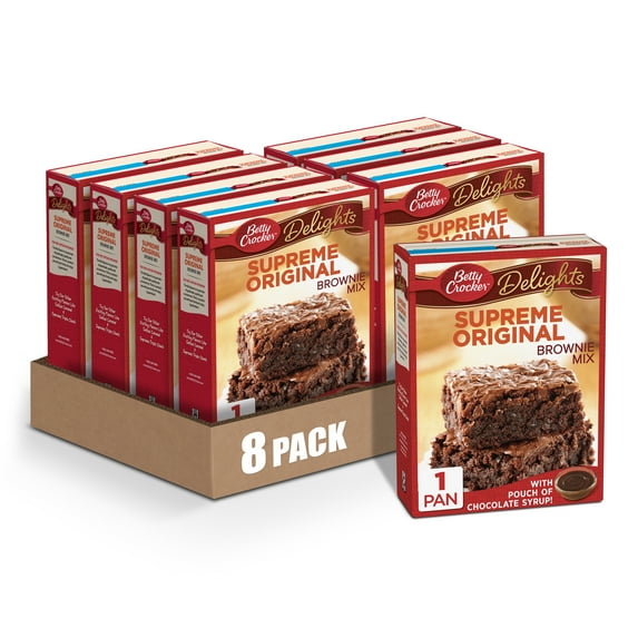 (8 pack) Betty Crocker Delights Supreme Original Brownie Mix, 16 oz.