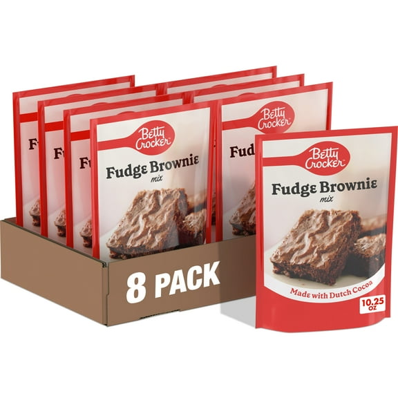 (8 pack) Betty Crocker Ready to Bake Fudge Brownie Baking Mix, 10.25 oz.