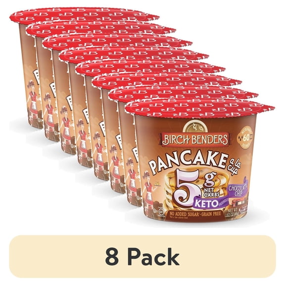(8 pack) Birch Benders Chocolate Chip Pancake Cup