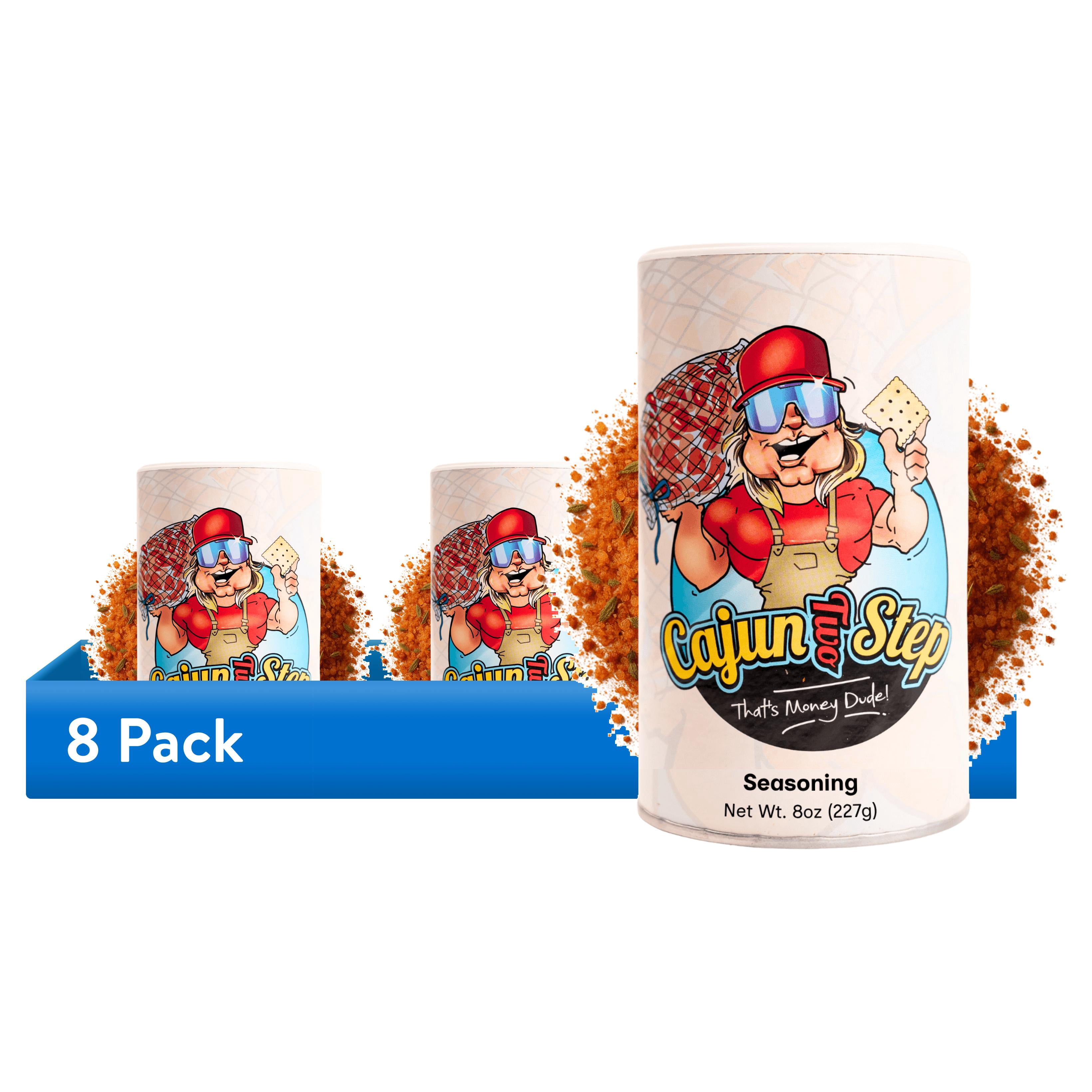 (8 pack) Cajun Two Step All Purpose Seasoning, Low Sodium, Bold Cajun Flavor, Great on All Proteins, 8 oz