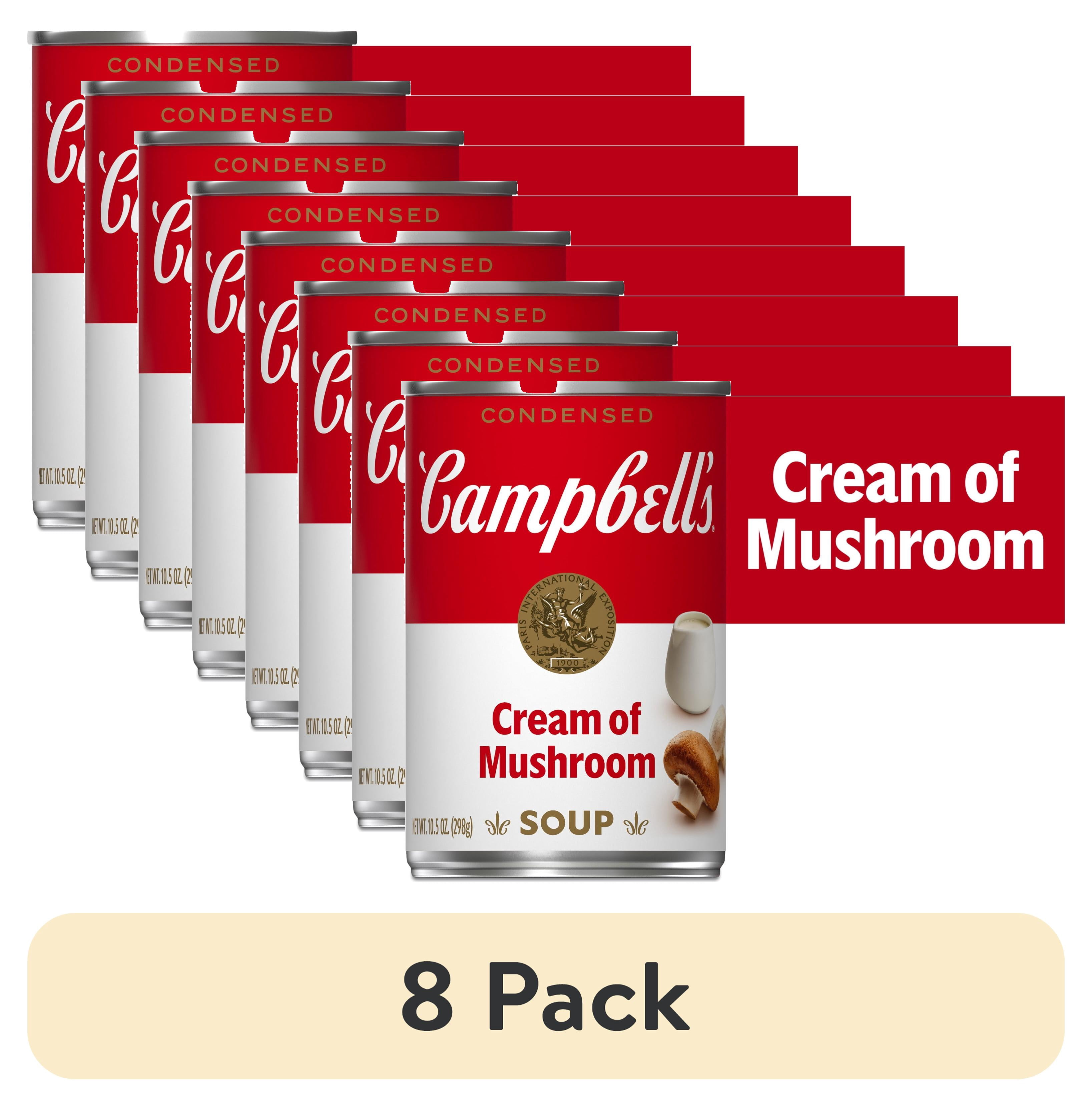 (8 pack) Campbell's Condensed Cream of Mushroom Soup, 10.5 oz Can