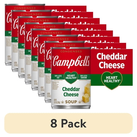 (8 pack) Campbell's Condensed Heart Healthy Cheddar Cheese Soup, 10.75 oz Can