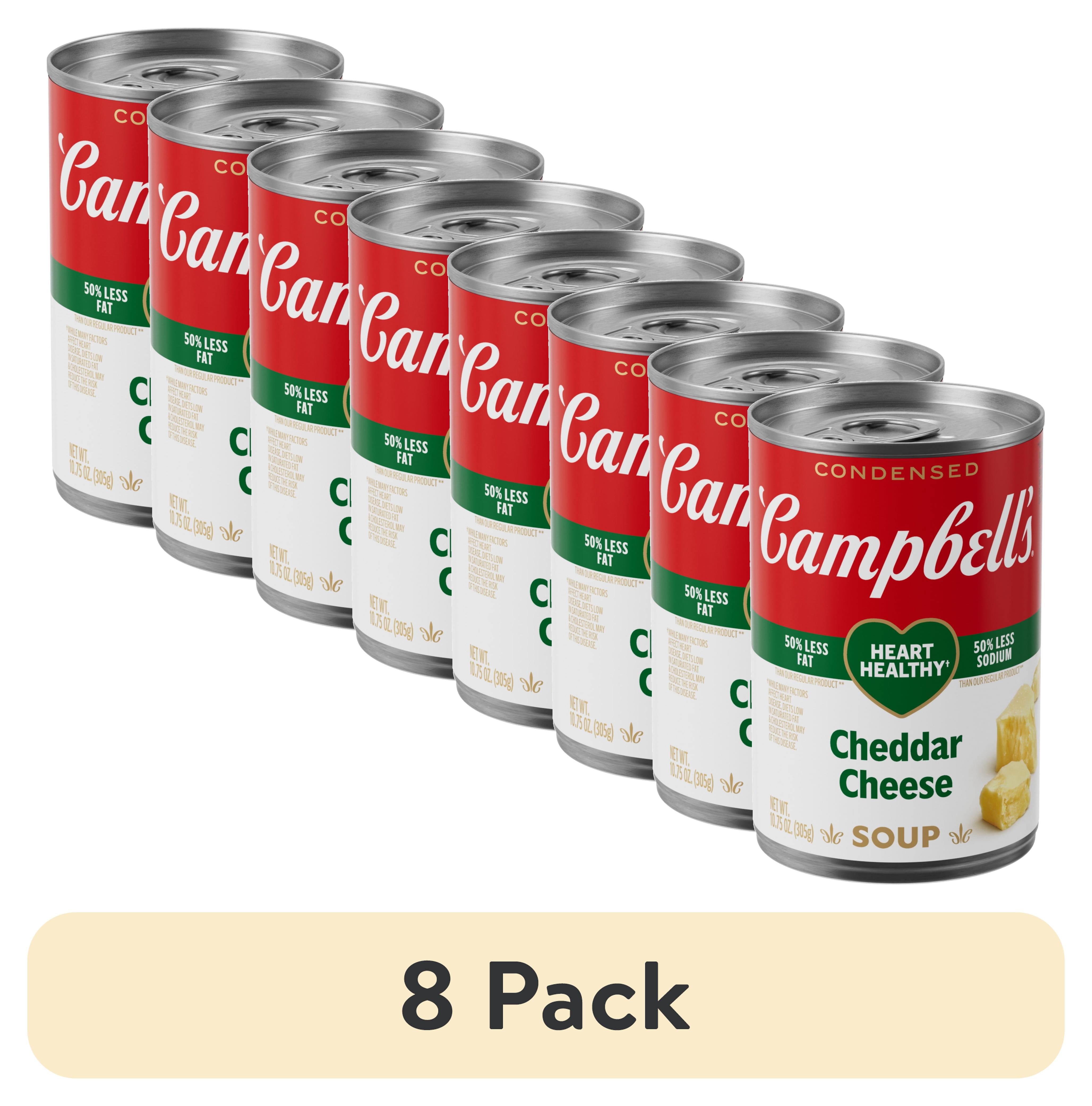 (8 pack) Campbell's Condensed Heart Healthy Cheddar Cheese Soup, 10.75 ...