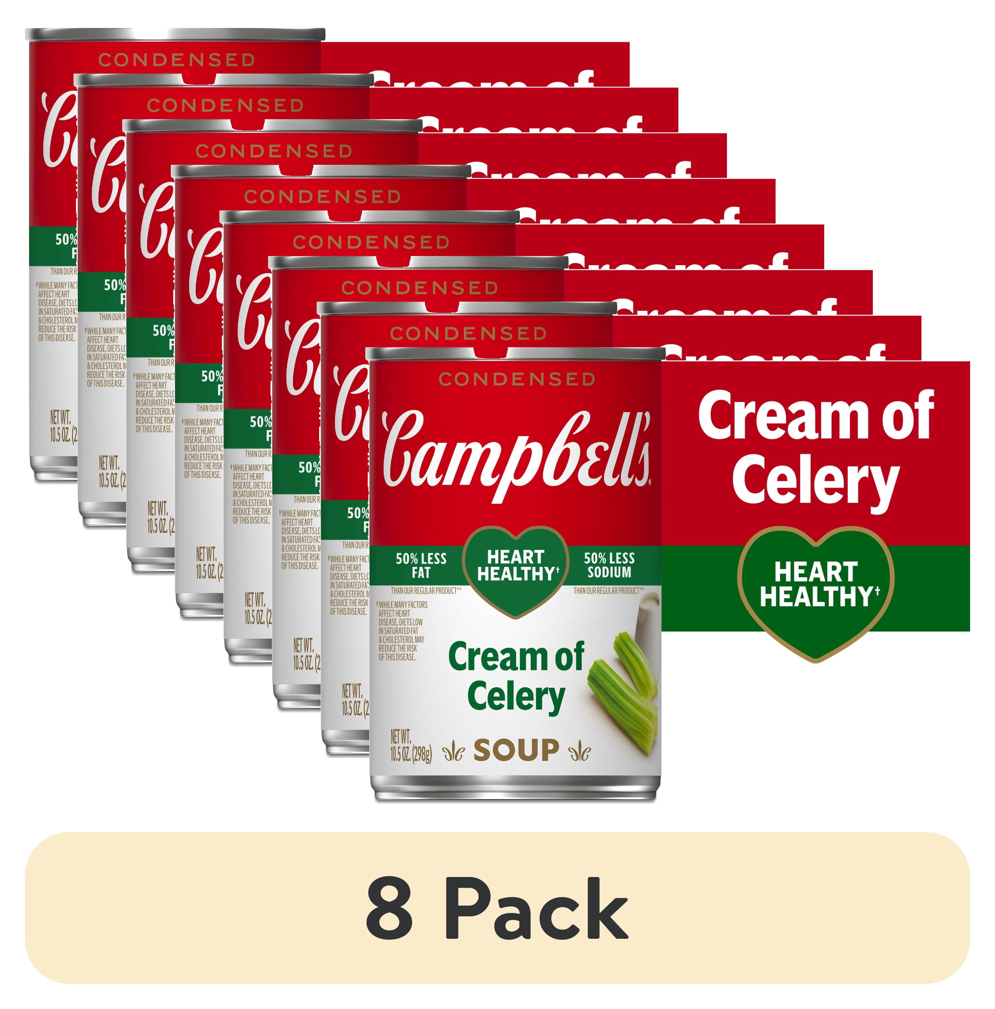 (8 pack) Campbell's Condensed Heart Healthy Cream of Celery Soup, 10.5 oz Can