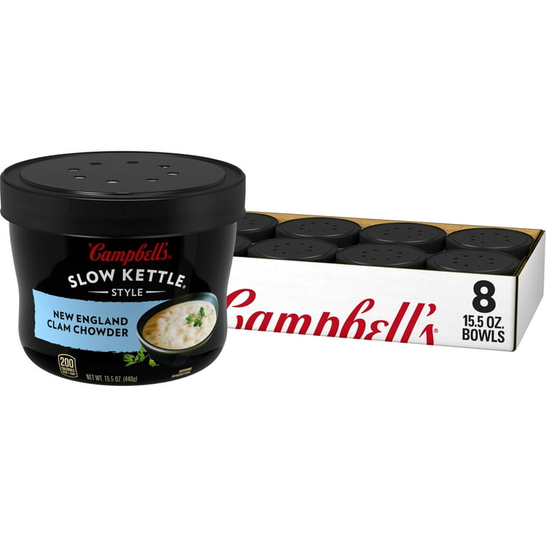 8 pack) Campbell's Slow Kettle Style New England Clam Chowder