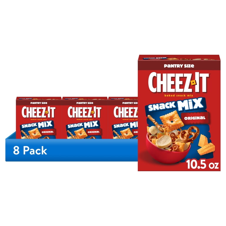 8 pack) Cheez-It Classic Snack Mix, Lunch Snacks, 10.5 oz