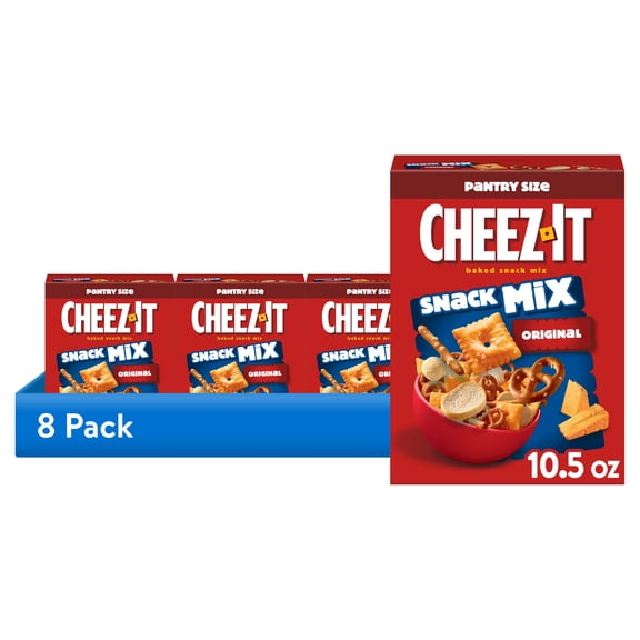 (8 pack) Cheez-It Classic Snack Mix, Lunch Snacks, 10.5 oz