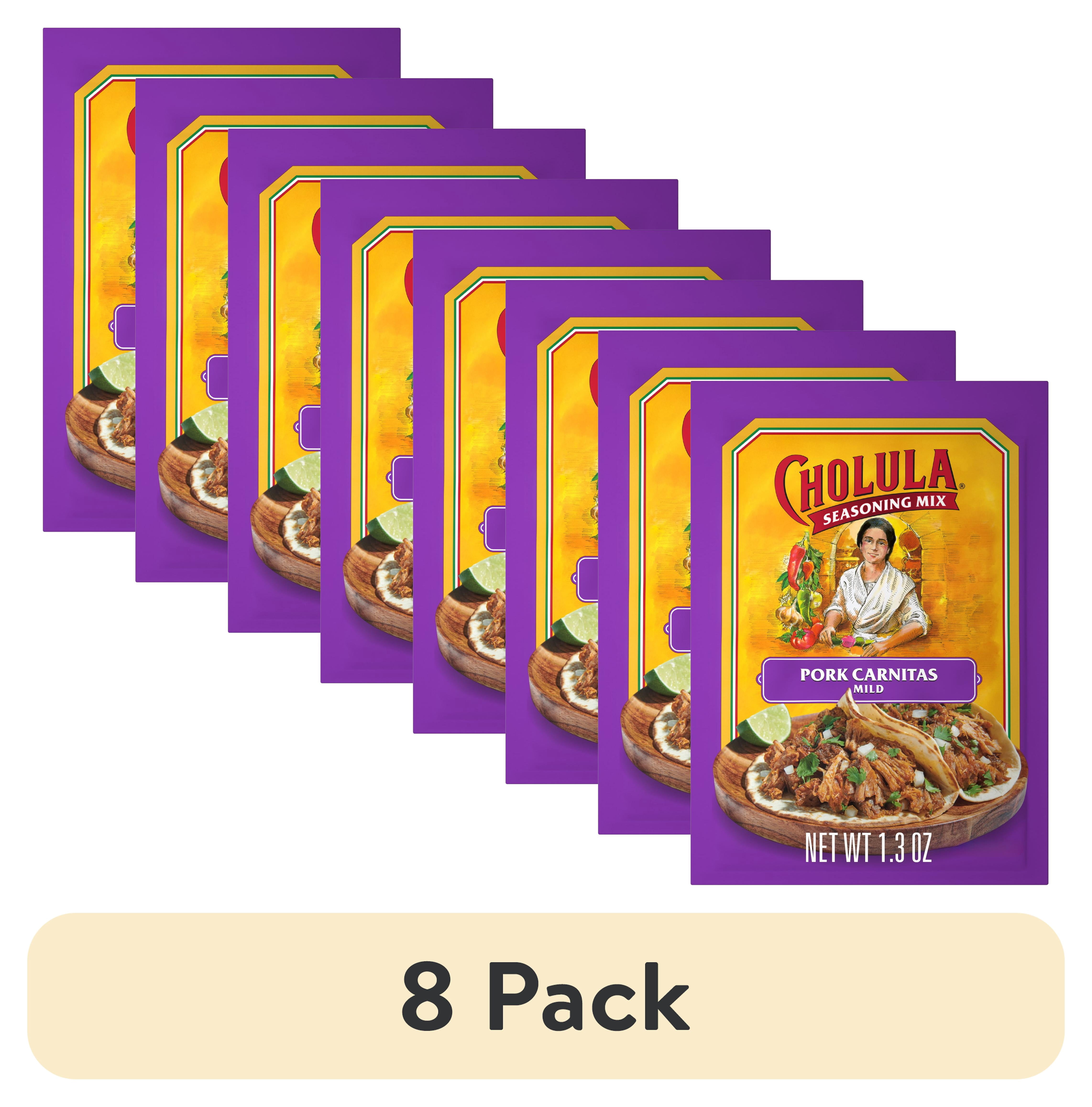 (8 pack) Cholula Pork Carnitas - Mild Seasoning Mix, 1.3 oz Bag