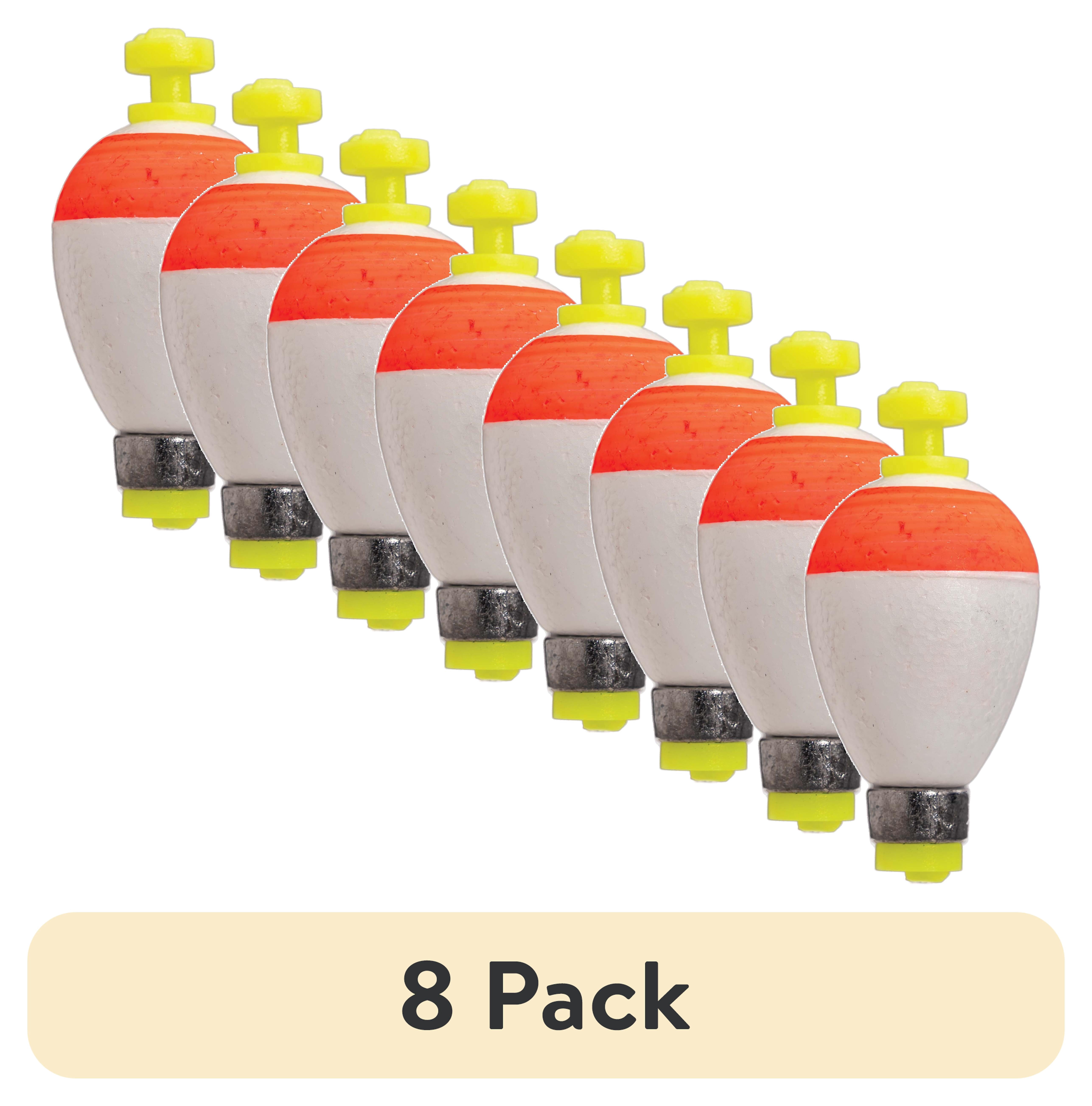 (8 pack) Comal Weighted Pear Snap-On Fishing Bobbers, 1.25-Inch, 3-Pack