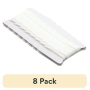 (8 pack) Cousin DIY Elastic Stretch Cord Roll, Jewelry Making, 4 yd, White