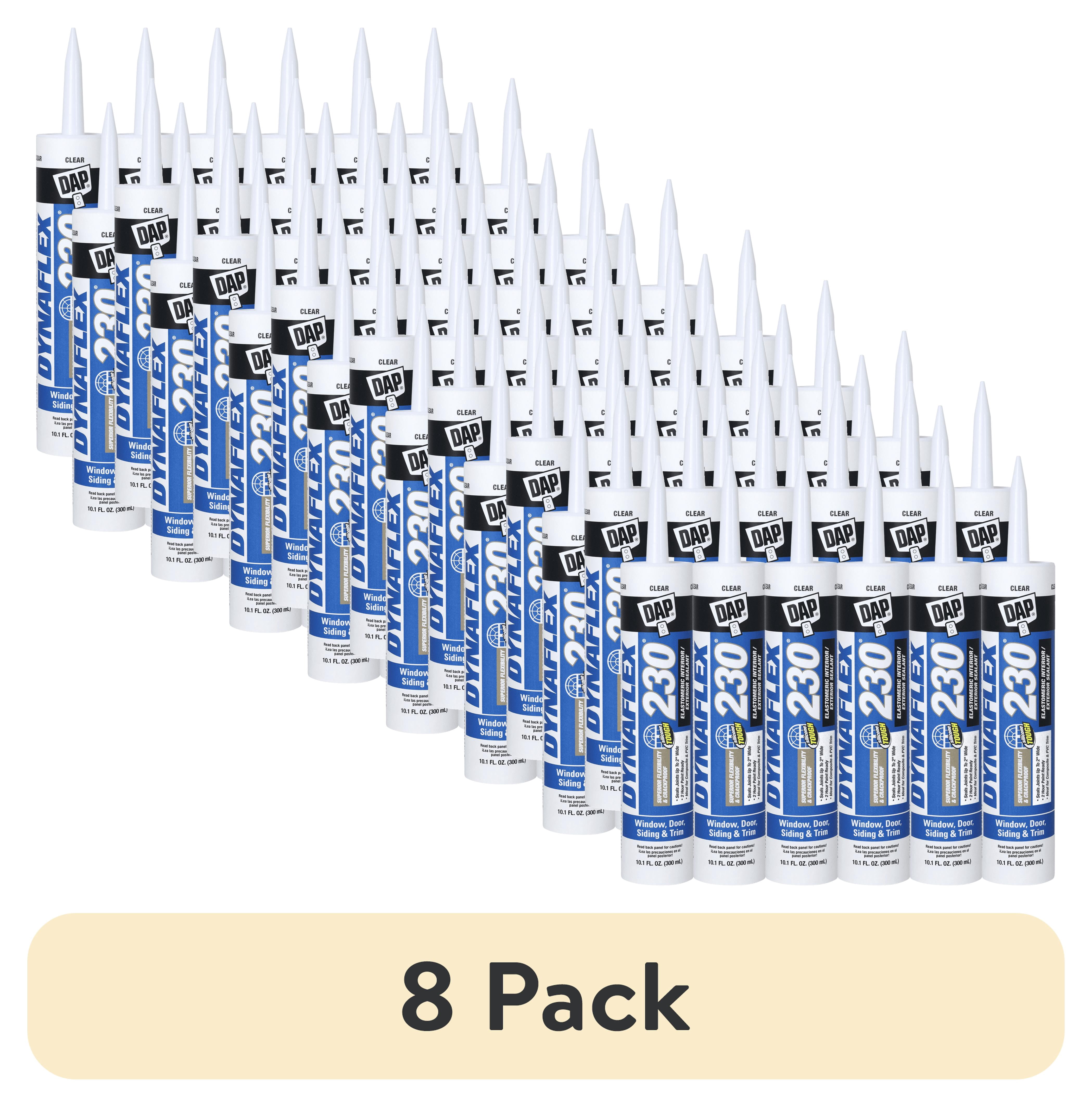 (8 pack) DAP Dynaflex 230 10.1 oz Clear Premium Sealant Caulk