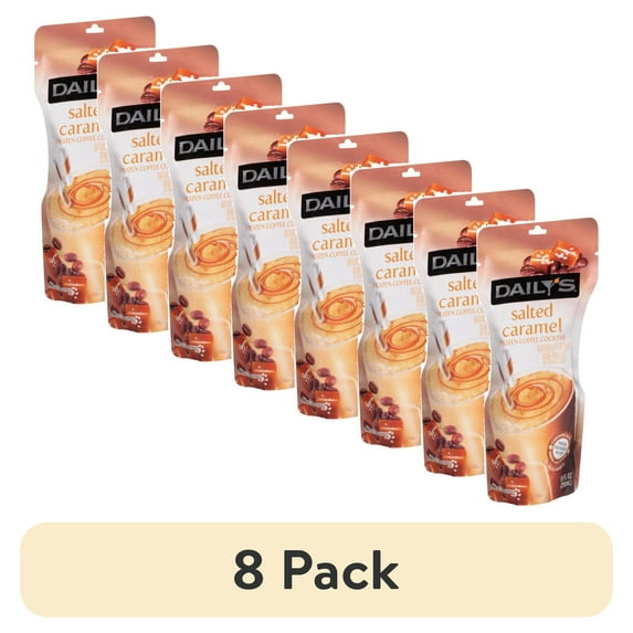 (8 pack) Dailys Rtd Sltd Carml Coffee Pouch 296ml