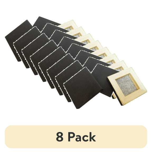 (8 pack) Daler-Rowney Simply Canvas, Black Stretched, 2.5x2.5 inch, 1 Each - Teens, Students, Artists, Kids