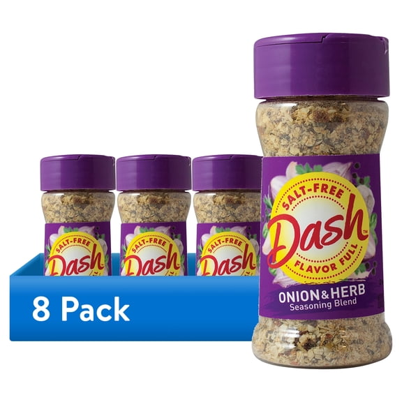 (8 pack) Dash Onion & Herb Seasoning Blend, Salt Free, Kosher, 2.5 oz