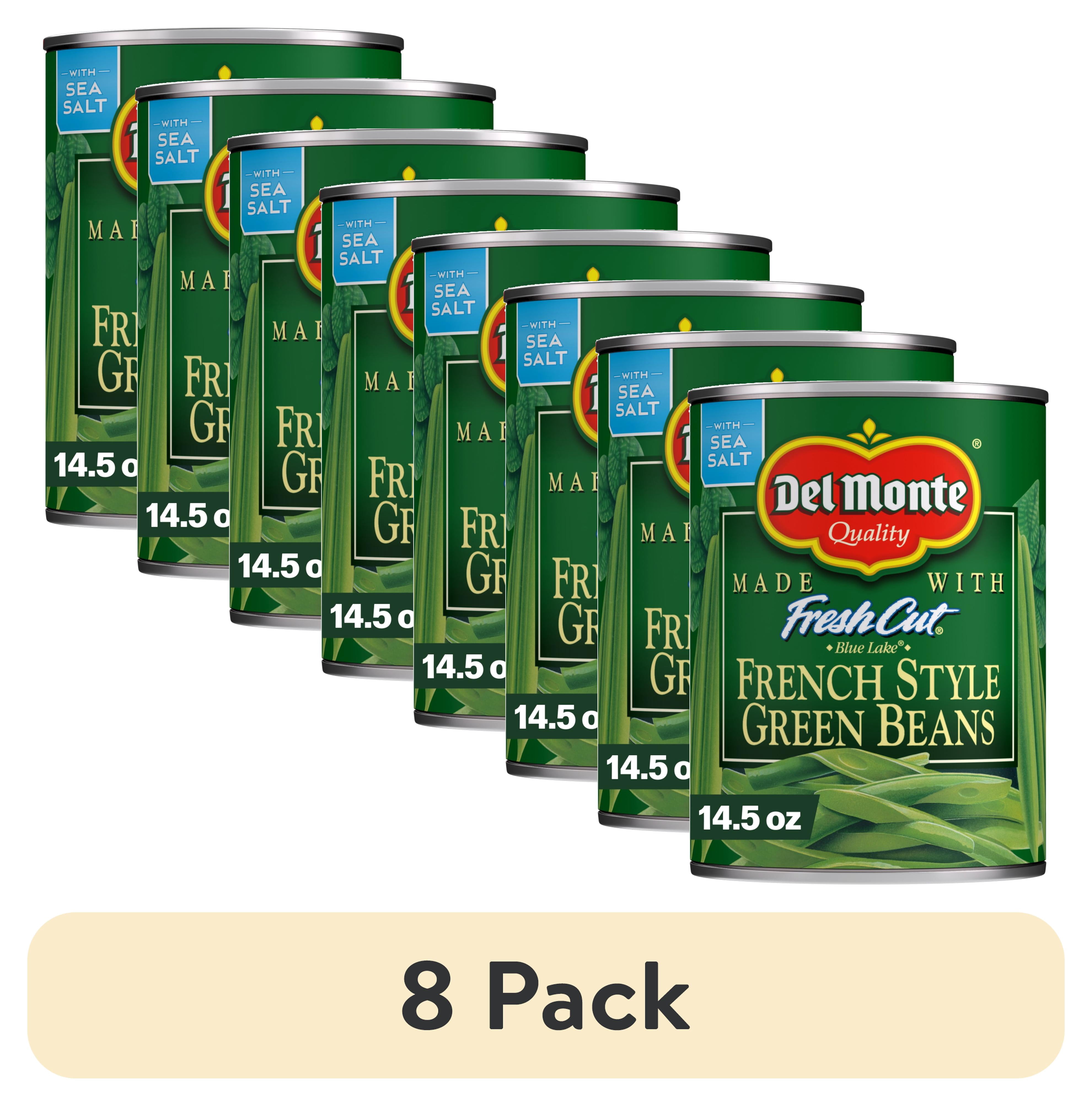 (8 pack) Del Monte French Style Green Beans, Canned Vegetables, 14.5 oz Can