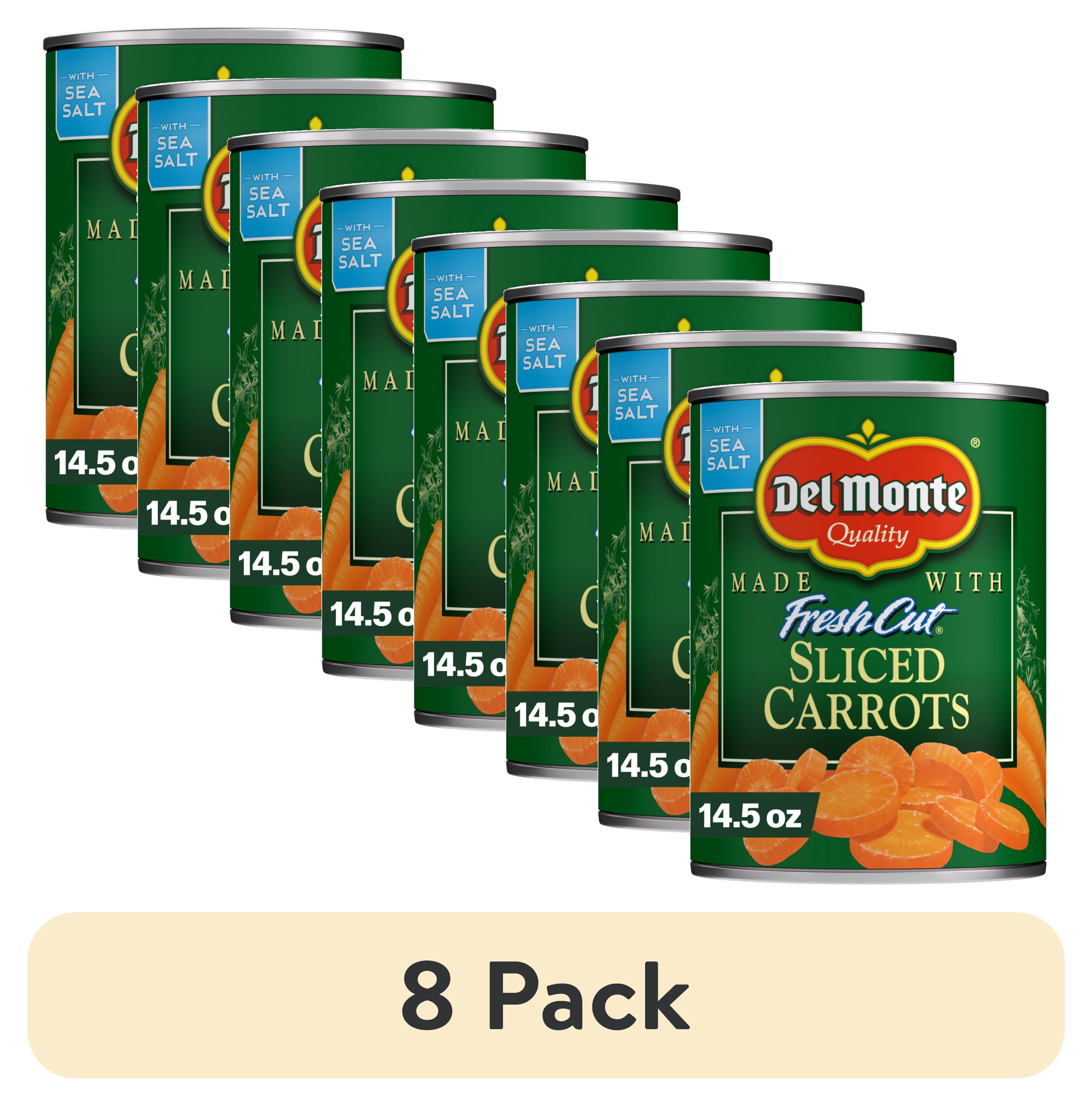 (8 pack) Del Monte Sliced Carrots, Canned Vegetables, 14.5 oz Can