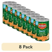 (8 pack) Del Monte Sliced Carrots, Canned Vegetables, 14.5 oz Can