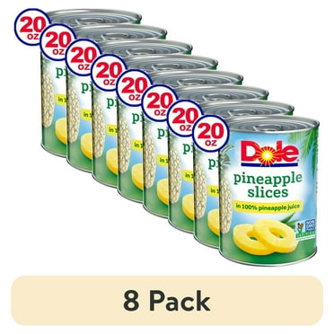 (8 pack) Dole Pineapple Slices in 100% Pineapple Juice, 20 oz Can