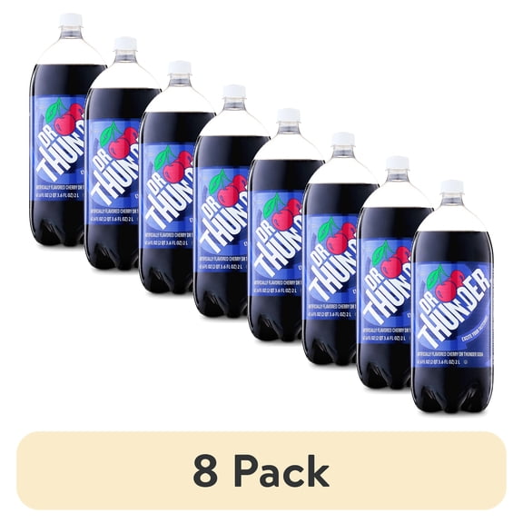 (8 pack) Dr. Thunder Cherry Soda, 2 Liter Bottle